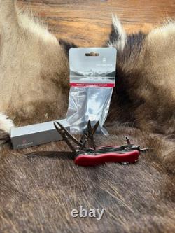 Victorinox Swiss WorkChamp Red Handle, Stainless Blades & Sheath Mint In Box++