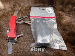 Victorinox Swiss WorkChamp Red Handle, Stainless Blades & Sheath Mint In Box++