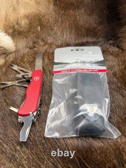 Victorinox Swiss WorkChamp Red Handle, Stainless Blades & Sheath Mint In Box++