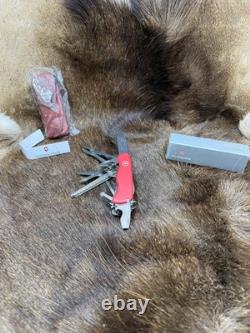 Victorinox Swiss WorkChamp Red Handle, Stainless Blades & Sheath Mint In Box++