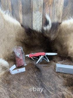 Victorinox Swiss WorkChamp Red Handle, Stainless Blades & Sheath Mint In Box++