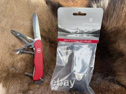 Victorinox Swiss WorkChamp Red Handle, Stainless Blades & Sheath Mint In Box++