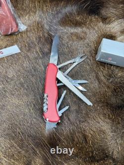 Victorinox Swiss WorkChamp Red Handle, Stainless Blades & Sheath Mint In Box++