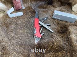 Victorinox Swiss WorkChamp Red Handle, Stainless Blades & Sheath Mint In Box++