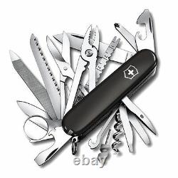Victorinox SwissChamp / BLACK Swiss Army Knife With Leather Clip Pouch NEW
