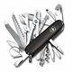 Victorinox SwissChamp / BLACK Swiss Army Knife With Leather Clip Pouch NEW