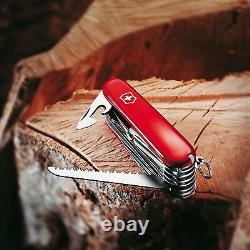 Victorinox SwissChamp & Classic Red Combo Swiss Army Knife Set With Leather Pouch