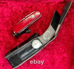 Victorinox SwissChamp Red SAK 33 Function withVintage SOS Pouch & Lanyard UsedR44