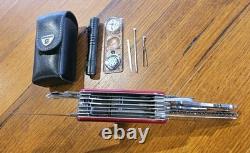 Victorinox SwissChamp Swiss Army Knife With Leather Pouch & Accessories
