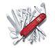 Victorinox SwissChamp Translucent Ruby Swiss Army Knife With Leather Pouch