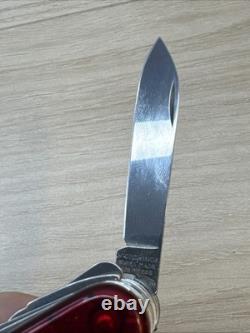 Victorinox SwissChamp XLT 53504 Swiss Army Knife Ruby Red 49 Tool Leather Pouch