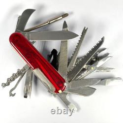 Victorinox SwissChamp XLT 91mm 49 Functions Translucent Red Excellent