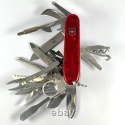 Victorinox SwissChamp XLT 91mm 49 Functions Translucent Red Excellent