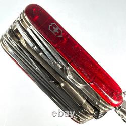 Victorinox SwissChamp XLT 91mm 49 Functions Translucent Red Excellent