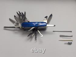 Victorinox Swisschamp Plus Swiss Army Knife Translucent Blue 91mm Multi-Tool