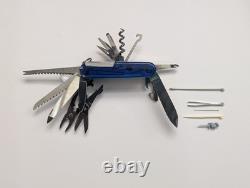Victorinox Swisschamp Plus Swiss Army Knife Translucent Blue 91mm Multi-Tool