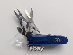 Victorinox Swisschamp Plus Swiss Army Knife Translucent Blue 91mm Multi-Tool
