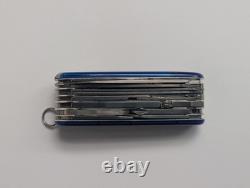 Victorinox Swisschamp Plus Swiss Army Knife Translucent Blue 91mm Multi-Tool