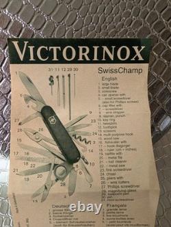 Victorinox Swisschamp SOS Kit Model 4.0567 Swiss Army Knife Leather Case Black