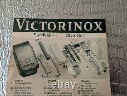 Victorinox Swisschamp SOS Kit Model 4.0567 Swiss Army Knife Leather Case Black