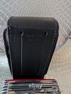Victorinox Swisschamp SOS Kit Model 4.0567 Swiss Army Knife Leather Case Black