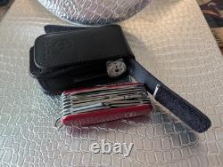 Victorinox Swisschamp SOS Kit Model 4.0567 Swiss Army Knife Leather Case Black