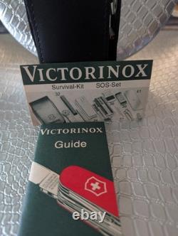 Victorinox Swisschamp SOS Kit Model 4.0567 Swiss Army Knife Leather Case Black