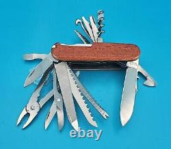 Victorinox Swisschamp Wooden Rosewood Scales Swiss Army Knife Multi Tool