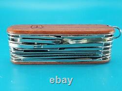 Victorinox Swisschamp Wooden Rosewood Scales Swiss Army Knife Multi Tool
