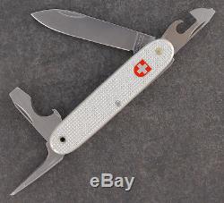 Victorinox Switzerland Stainless Swiss Army Rare Soldier Knife Alox Silver 1991