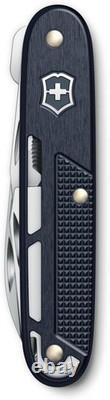 Victorinox Synergy Alox Swiss Army Knife 9 Functions and Carry Clip, Blue