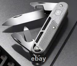 Victorinox Synergy Silver 93mm Refined Alox Swiss Army Knife Pocket Clip US Ship