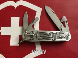 Victorinox TOOLS Carved Stainless Steel Swiss Army Knife Spartan NEW RARE