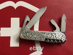 Victorinox TOOLS Carved Stainless Steel Swiss Army Knife Spartan NEW RARE