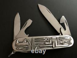 Victorinox TOOLS Carved Stainless Steel Swiss Army Knife Spartan NEW RARE