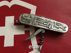 Victorinox TOOLS Carved Stainless Steel Swiss Army Knife Spartan NEW RARE