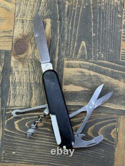 Victorinox Timekeeper Swiss Army Knife Black Watch Roman Numerals Working Used