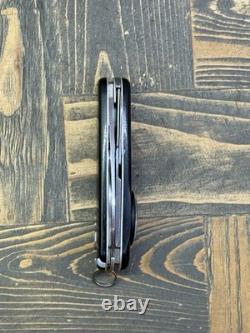 Victorinox Timekeeper Swiss Army Knife Black Watch Roman Numerals Working Used