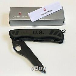 Victorinox US Soldier Combat Utility Knife Black Swiss Army Navy SEAL SAK Demo