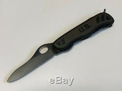 Victorinox US Soldier Combat Utility Knife Black Swiss Army Navy SEAL SAK Demo