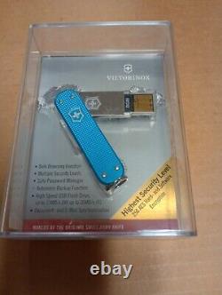 Victorinox Vict. Slim Swiss Army Knife 8GB Blue. #4.6171.22G8 USB Drive NIB