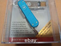 Victorinox Vict. Slim Swiss Army Knife 8GB Blue. #4.6171.22G8 USB Drive NIB