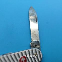 Victorinox Victoria 84MM Voyageur Swiss Army Knife Damaged Silver a