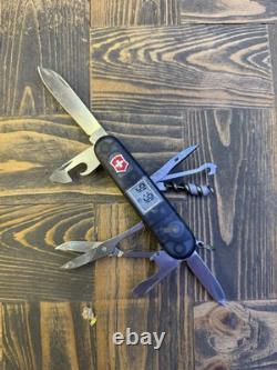 Victorinox Voyager Onyx 91mm Swiss Army Knife Digital Clock Multitool Used