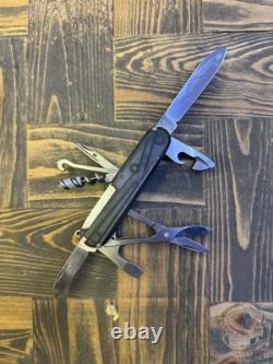 Victorinox Voyager Onyx 91mm Swiss Army Knife Digital Clock Multitool Used