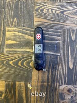 Victorinox Voyager Onyx 91mm Swiss Army Knife Digital Clock Multitool Used