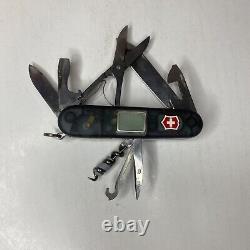 Victorinox Voyager Swiss Army knife- used, retired excellent digital clock #9865