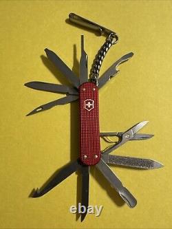 Victorinox / Wenger Custom Minichamp + Pocket Tool Chest Red Alox SAK