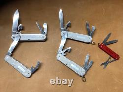 Victorinox set of 5 Steel Silver ALOX Batam, Cadet, Red Classic Soldier 97