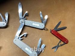 Victorinox set of 5 Steel Silver ALOX Batam, Cadet, Red Classic Soldier 97